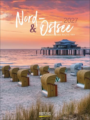 Nord- und Ostsee Wochenkalender 2027: Foto-Wochenkalender mit Platz für Notizen. Klimaneutrale Herstellung.