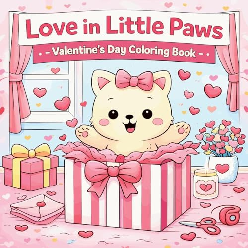 Love in Little Paws - Valentine's Day Coloring Book