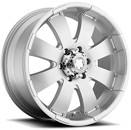 Ultra Wheel 243S Mako-Silberrad mit lackierter Oberfläche (17 x 8 Zoll / 12,7 x 12,7 cm, 10 mm Offset)