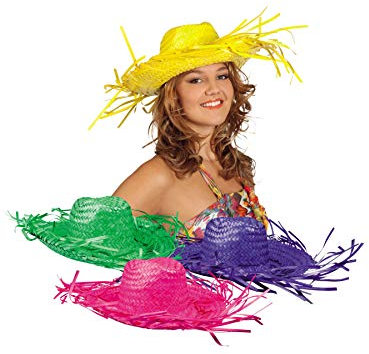 Boland 95440 Strohhut Caribbean Faschingshut, sortiert