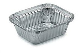 ICONT - Vaschette In Alluminio R128L Con Coperchio 1 Porzione