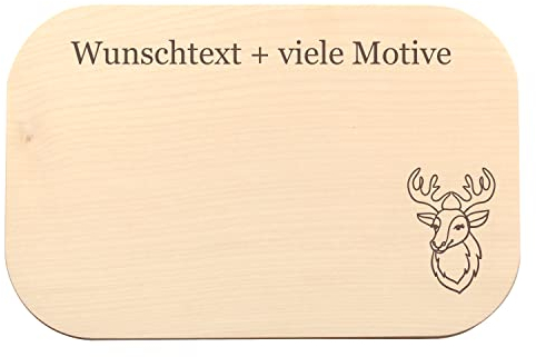 Weidmannsheil Brettchen - Jäger Geschenke personalisiert mit Name oder individueller Gravur - als Frühstücksbrett, Brotzeitbrett, Geburtstagsgeschenk, …