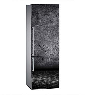 Vinilo para Frigorífico Pared Fondo Negro 185x60cm | Adhesivo Resistente y Económico | Pegatina Adhesiva Decorativa de Diseño Elegante