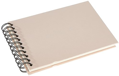 Rössler Papier 1329452581 - S.O.H.O. Wire-O-Fotoalbum 195 x 145 mm, 40 offwhite Seiten, Powder, 1 Stück