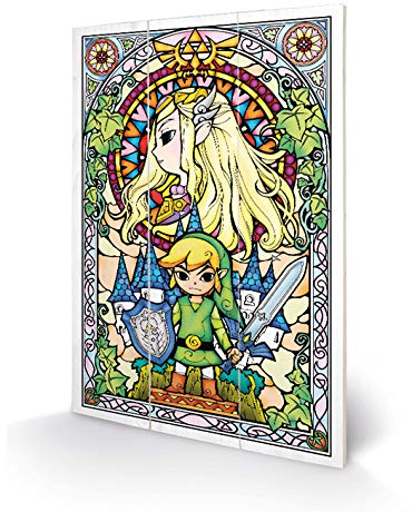 Nintendo Kunstdruck auf Holz, 29,5 x 20 cm – The Legend of Zelda