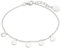 XENOX® Plättchen Armband - Damen Halskette aus hochwertigem 925/- Sterlingsilber | XS3691