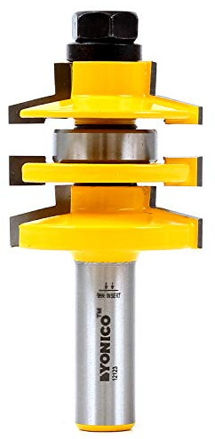 Yonico 12123 Bevel Stacked Rail and Stile Router Bit 1/2-Inch Shank