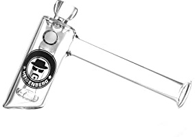 Heisenberg Single Bubble Glasbong Blubber mit 18.8 Schliff (NS19) mit SingleDisc Circulator und Kickloch, Länge ca. 22cm