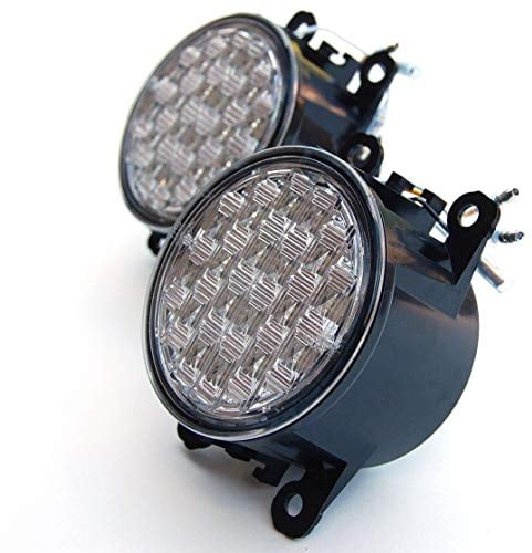 Tagfahrlichter rund Ø 90 mm inkl. Dimmfunktion mit A02/R-07 Geneh. für Standlichlicht KOMPLETTSET inkl Steuerung nach R-87 als Tagfahrlicht