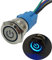 CESFONJER Interruttore a pulsante autobloccante, 12V 5A Interruttore Automatico, Impermeabile Pulsante Interruttore Pulsante in Acciaio Inossidabile 19 mm LED con Simbolo di potenza (Blu)