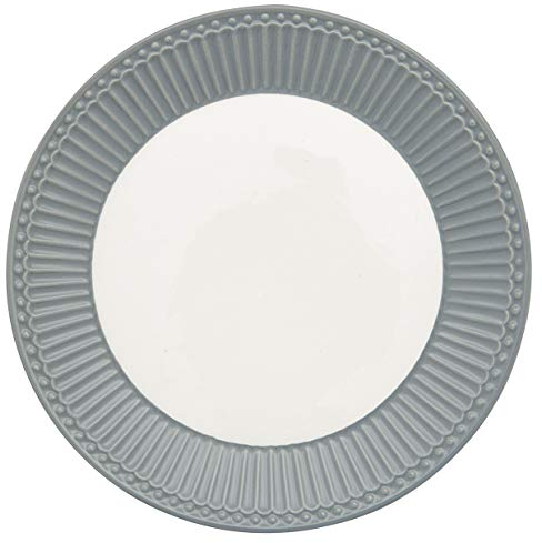 GreenGate - Teller, Frühstücksteller, Kuchenteller - Alice - Stone Grey - D 23 cm