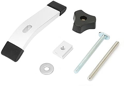 1 set di presse per la lavorazione del legno con morsetto a T da tavolo con scanalatura a T in alluminio con bricchette viti a T, cursori a T maniglie e guide di scorrimento
