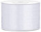 Satinband Polyester Schleifenband Seidenband Geschenkband 6/12/25/38/50/100 mm x 25 m (Größe 50mm x 25m - Farbe Weiß)