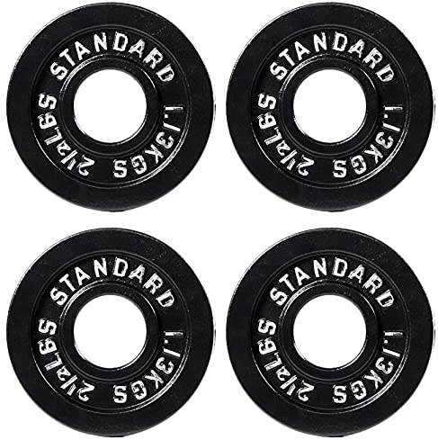 BalanceFrom Cast Iron Plate Weight Plate for Strength Training and Weightlifting, Olympic, 2.5-Pound, Set of 4