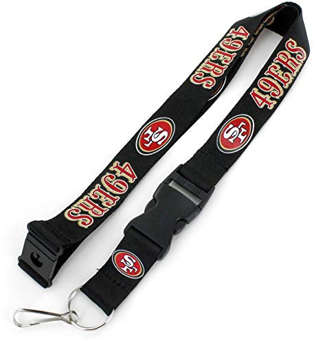 aminco NFL San Francisco 49ers Team Schlüsselband, Schwarz