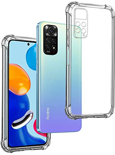 Funda Anti-Shock Gel Transparente para XIAOMI REDMI Note 11 4G - XIAOMI REDMI Note 11s 4G, Ultra Fina 0,33mm, Esquinas Reforzadas, Silicona TPU de Alta Resistencia y Flexibilidad