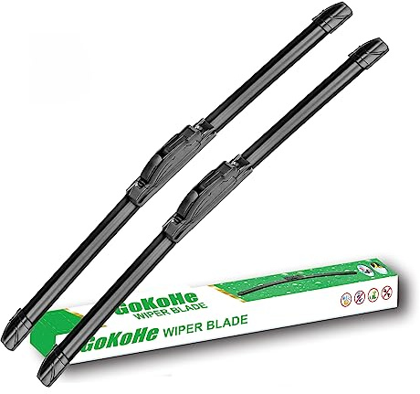 GoKoHe 33 cm + 33 cm Scheibenwischerblätter für Jeep Wrangler 1997–2006 Frontscheibenwischer, 2 Stück, OEM-Qualität, Premium-Qualität, für alle Jahreszeiten, langlebig, stabil und leise
