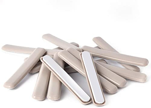 Ezprotekt 16 Stück selbstklebende Möbelgleiter, 1,27 x 10,2 cm, Möbelgleiter für Teppiche, rechteckige Möbelgleiter, Möbelgleiter, robuste Klebestreifen, Gleiter für Teppich