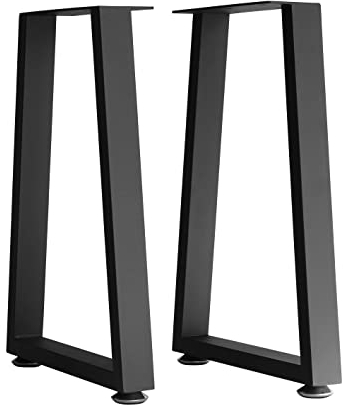Topsair Pieds de meubles carrés en métal noir de 40,6 cm, style industriel, adaptés pour table basse, banc, chaise, 1 pièce, capacité de charge de 250 kg