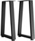 Topsair Pieds de meubles carrés en métal noir de 40,6 cm, style industriel, adaptés pour table basse, banc, chaise, 1 pièce, capacité de charge de 250 kg