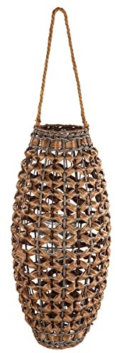 GILDE Deko Laterne Windlicht - Deko Wohnzimmer - mit Glaseinsatz - Höhe 57 cm