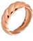 Twisted Seil Cable Braided Shrimp Dome Band Croissant Eternity Ring Offen Band For Freundin Teens Rosengold Vergoldet .925 Sterling Silver Einstellbar