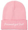 Miujonvy Individuelle Wintermütze Beanie für Männer & Frauen Slouch Pink Beanie Personalized Text Warme Strickschädelmütze