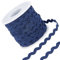 GORGECRAFT 27 Yard/25 m Rick Rack Trim Ribbon Dark Blue Wave Nähen Biegen Fransen Trim 5 mm/0.2 Zoll Für DIY Nähhandwerk Hochzeit Brautkleid Verschönerung Party Dekoration Geschenkverpackung Zubehör