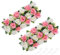 NUPTIO Kunstblumen Mittelstücke für Tische 2 Stück Rosa & Weiße Blumen 50cm Lang Gefälschte Rosen Arrangements Seide Faux Floral Mittelstück für Hochzeit Party Esstisch Kamin Dekorationen