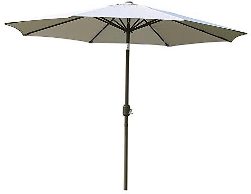 Paraguas de Patio, manivela Ajustable, Resistente al Agua y a los Rayos Ultravioleta, sombrilla para Exteriores, sombrilla de jardín, sombrilla de Playa, 2,7 m Good