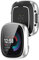 KUTEWEU Hülle Kompatibel mit Fitbit Versa 4/ Fitbit Sense 2, 9H Härte Mit Glasfolie Schutzfolie Anti Kratzen PC Cover Schutzhülle Case für Fitbit Versa 4/ Sense 2 Smartwatch (2 Stück Silber)