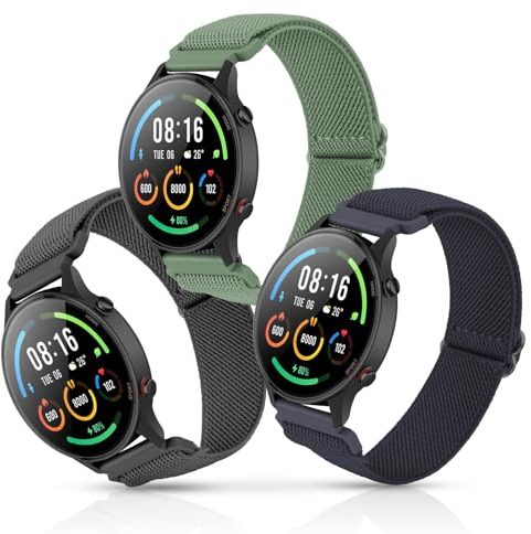 CHULN Nylon Armband für Xiaomi Mi Watch, 22mm Verstellbares Elastisches Sport Ersatzarmband