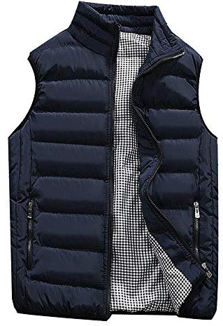 Generisch Herren Weste Sommer Leicht, Outdoor Anglerweste Freizeit Jagd Trekking Wander Angler Camping Ärmellos Jacke Mit Vielen Praktischen Taschen Lammfell Lederwesten (L, Dunkelblau)
