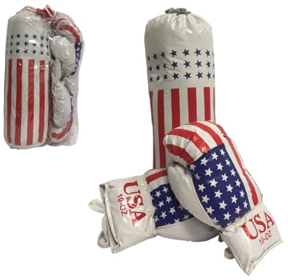 Set Sacco da Pugilato con Guantoni per Bambini - Allenamento Kickboxing Sport Combattimento Sparring