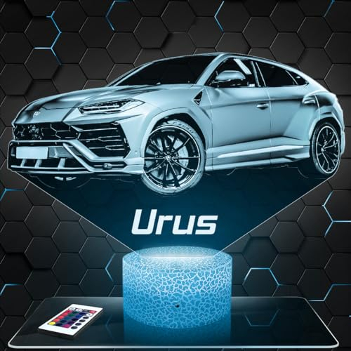 Nachttischlampe Auto Lambo Urus deko Supercar Tuning. Geschenkidee Mann objekt Auto Lambo Urus Nachtlicht Erwachsene deko Zimmer. TOP