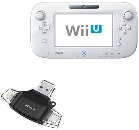 BoxWave Smart Gadget Compatible avec Nintendo Wii U Gamepad - Lecteur de carte SD AllReader, lecteur de carte microSD SD Compact USB - Noir de jais