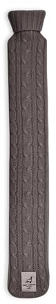 Öko Kaschmir-Merinowolle Schlauch-Wärmflasche Luxus Wärmeflasche - 2Liter (Taupe)