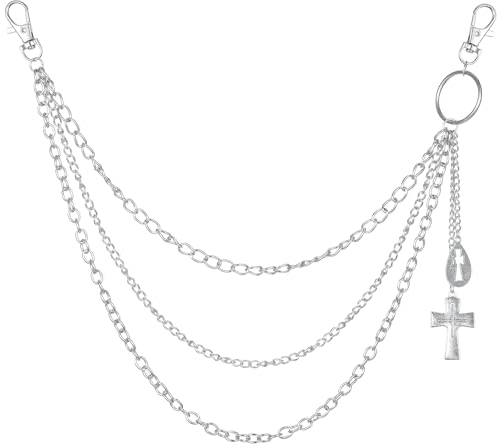 SRIZIAN Punk Hosenkette, der kreuzen Jeanskette Hose Kette Hip Hop Kette für Männer Mädchen/Damen Hose