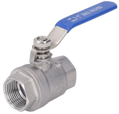 Robinet à Tournant Sphérique, Robinet à Tournant Sphérique D'eau à Filetage Femelle DN25 à 2 Voies, Robinet à Tournant Sphérique De Jardin En Acier Inoxydable à Port Complet Droit Pour Robinet D'eau D