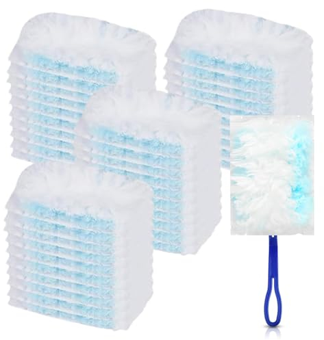 Staubmagnet Staubwedel 40 Stück, EUBSWA Mikrofaser Staubwischer Gegen Staub mit 1 Griff, Staubtücher Elektrostatisch Duster für Zuhause Schule Büro (A)