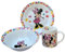 set 3 pezzi in ceramica minnie disney tazza ciotola piatto stoviglie per bambini in confezione