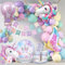 Decoration Anniversaire Licorne, 147 Pièces Assiettes Anniversaire Licorne Deco, Arche Ballon Banner Licorne Fille, Kit Anniversaire Licorne Assiettes Gobelets Serviettes Ballons pour Enfants Party