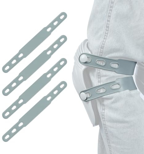 KUNN Gummibänder für Knieschoner Ersatzbänder für Knieschoner 4er Set Grau