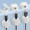 URAQT Desk Cable Tidy, 6Pcs Upgraded White Magnetic Cable Tidy, Srong Adhesive Cable Tidy Clips Desktop Cord Holder, Hide Charging Cable Keeper, Magnetic Cable Organiser for Home Office Desk Use