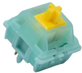 GATERON Goldenrod Yellow Pro Keyboard Switches, Linear 55gf RGB LED Pre-lubed Key Switches Compatible for MX Mechanical Keyboard(35PCS)