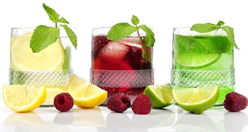 Elite Collection Crystal Tumbler Glasses 350ML - Lead-Free, Cut Transparent Design - Elegant Drinkware for Home, Restaurants & Kitchen - Perfect Drinking Gift Set of 3 in Gift Box