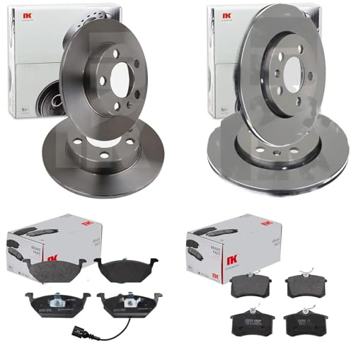 NK Bremsscheiben + Beläge vorne + hinten passend für Golf 4 Polo 9N A3 Leon