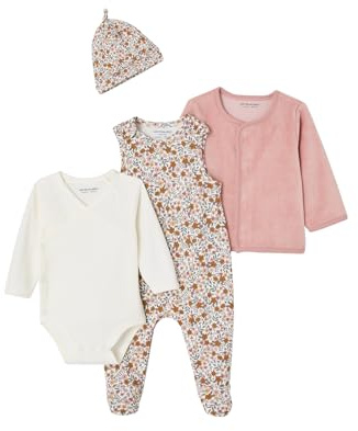 VERTBAUDET Ensemble Naissance Body Salopette Bonnet Gilet