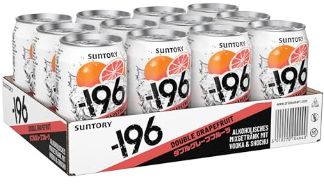 -196 Double Grapefruit, Alkoholisches Mixgetränk mit Vodka und Shochu, fertig gemixt in der Dose, 10 Prozent Vol, 0,33l