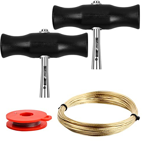 Eclove Lot de 4 outils de retrait de pare-brise, outil de démontage de pare-brise, avec 2 poignées et 2 rouleaux de fil de coupe, outil de démontage de fenêtre de voiture